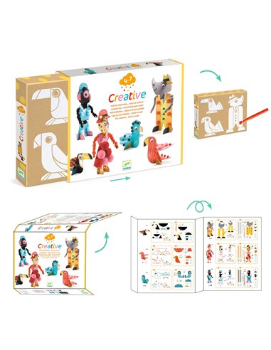 COFFRETS MULTI ACTIVITES - Creative - Coffret d'activités… tout est utilisé ! - Les Chics de la savane - Djeco