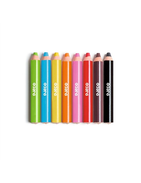 CRAYONS - 8 gros CRAYONS GRAS - Djeco