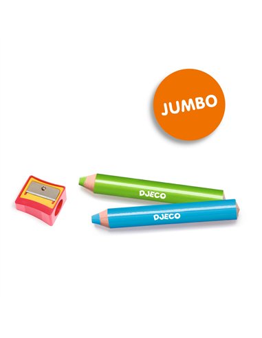 CRAYONS - 8 gros CRAYONS GRAS - Djeco