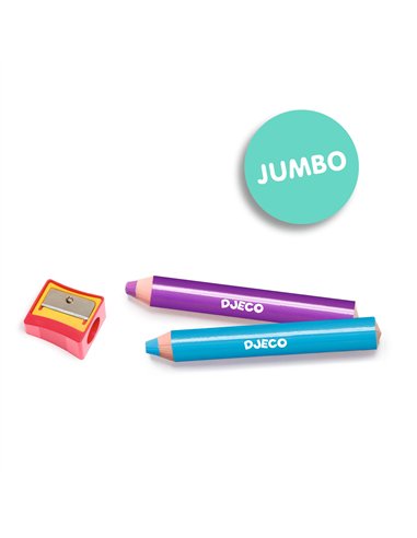 CRAYONS - 12 gros CRAYONS GRAS - Djeco