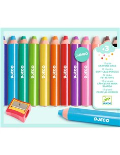 CRAYONS - 12 gros CRAYONS GRAS - Djeco 2