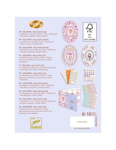 TINYLY - ARTS & CRAFTS - Collages Amy & Co - Djeco
