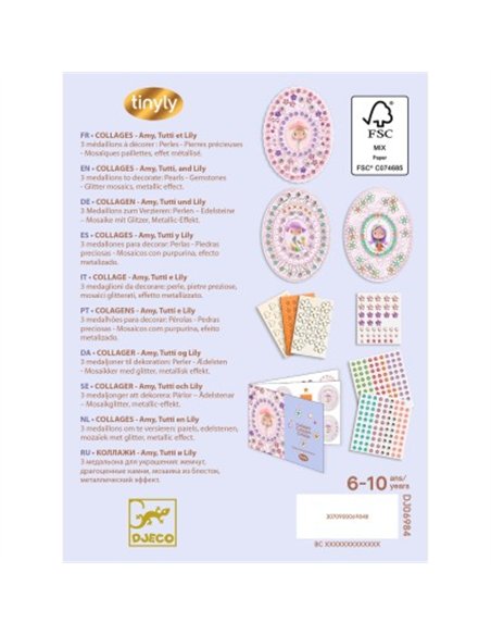 TINYLY - ARTS & CRAFTS - Collages Amy & Co - Djeco
