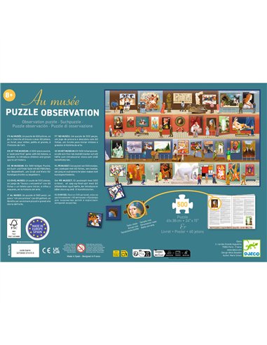 Puzzle d'observation au musée 500 pcs - Djeco
