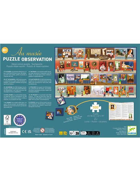 Puzzle d'observation au musée 500 pcs - Djeco