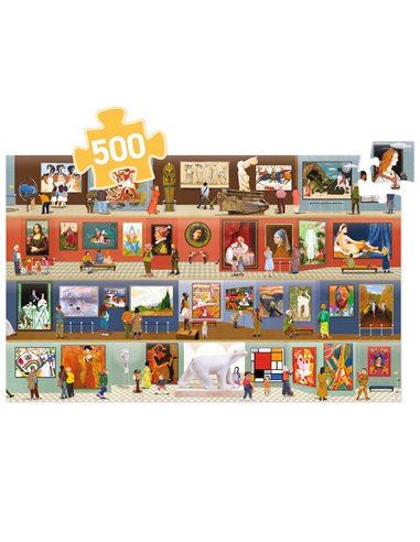 Puzzle d'observation au musée 500 pcs - Djeco