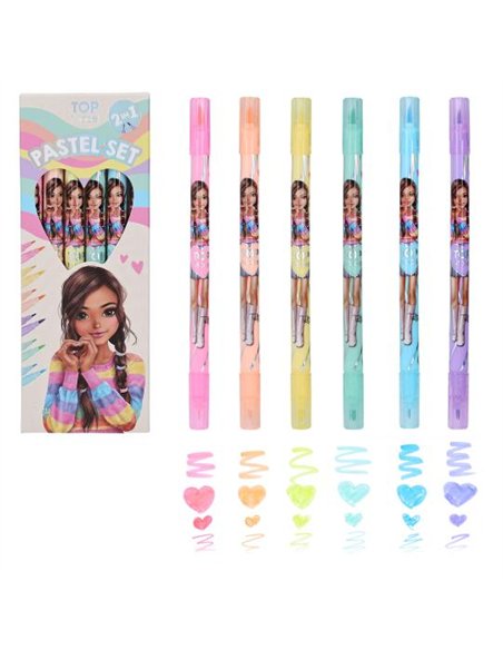 TOPModel Set de feutres de coloriage Pastel