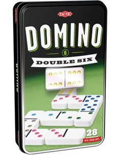 Tactic Domino double 6 boîte métal