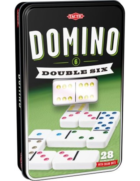 Tactic Domino double 6 boîte métal