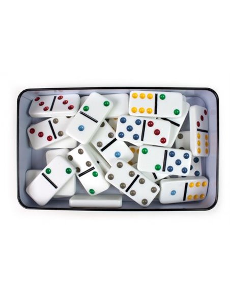 Tactic Domino double 6 boîte métal
