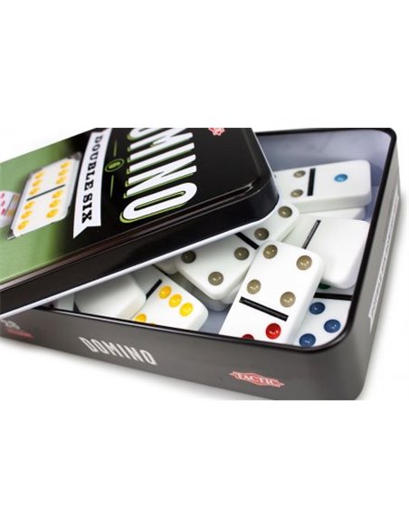 Tactic Domino double 6 boîte métal