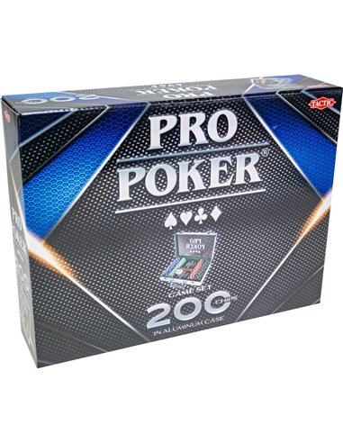 Tactic Pro Poker Mallette métal 200 jetons