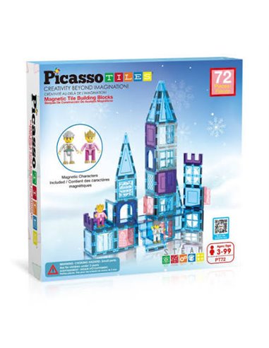 PicassoTiles Kit Magnétique 72 Pièces Thème Hiver renne des neiges