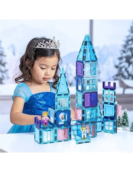PicassoTiles Kit Magnétique 72 Pièces Thème Hiver renne des neiges