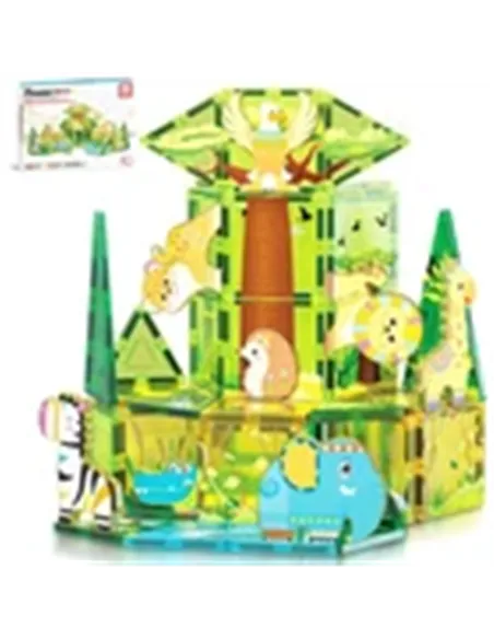PicassoTiles Kit Magnétique 46 Pièces Thème safari