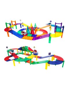 Circuit de course PicassoTiles - Tuiles de construction magnétiques, 50 pièces 2