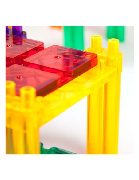 Circuit de course PicassoTiles - Tuiles de construction magnétiques, 50 pièces