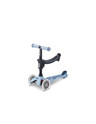Trottinette évolutive Micro Mini2Grow 2.0 Bleu Ardoise LED
