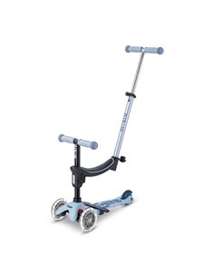Trottinette évolutive Micro Mini2Grow 2.0 Bleu Ardoise LED 2