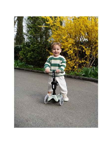 Trottinette évolutive Micro Mini2Grow 2.0 Vert Sauge LED