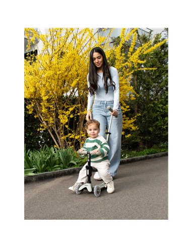 Trottinette évolutive Micro Mini2Grow 2.0 Vert Sauge LED