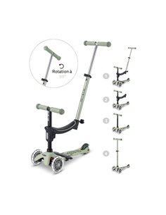 Trottinette évolutive Micro Mini2Grow 2.0 Vert Sauge LED
