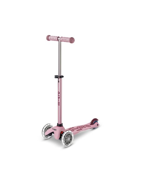 Trottinette évolutive Micro Mini2Grow 2.0 Rose Poudré LED