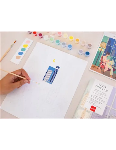 Coffret peinture au numéro - Petit Pinceau - Nuit Bleue - La petite épicerie