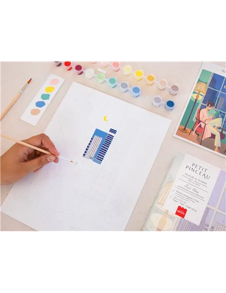 Coffret peinture au numéro - Petit Pinceau - Nuit Bleue - La petite épicerie