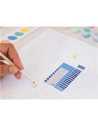 Coffret peinture au numéro - Petit Pinceau - Nuit Bleue - La petite épicerie