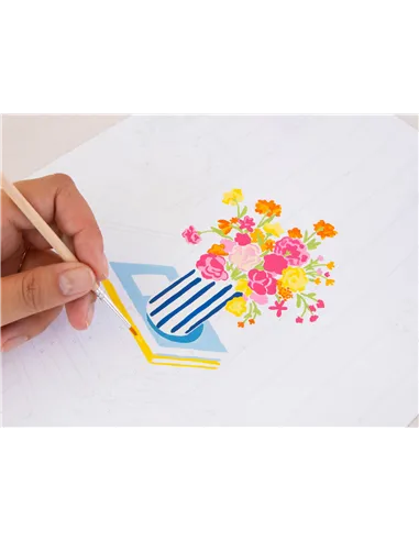 Coffret peinture au numéro - Petit Pinceau - Des Fleurs Et Des Récits - La petite épicerie