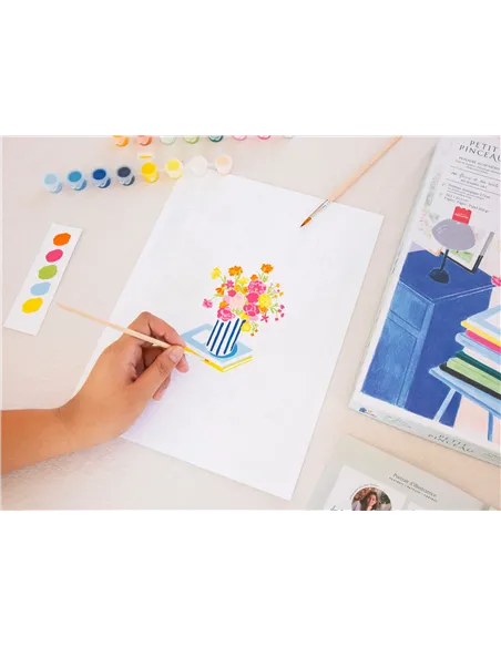 Coffret peinture au numéro - Petit Pinceau - Des Fleurs Et Des Récits - La petite épicerie