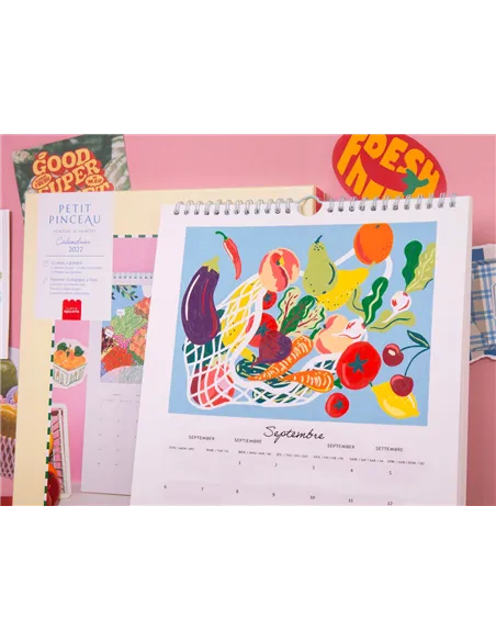 Calendrier à peindre - Édition 2027 - peinture au numéro - Petit Pinceau Fruits et Légumes - la petite épicerie