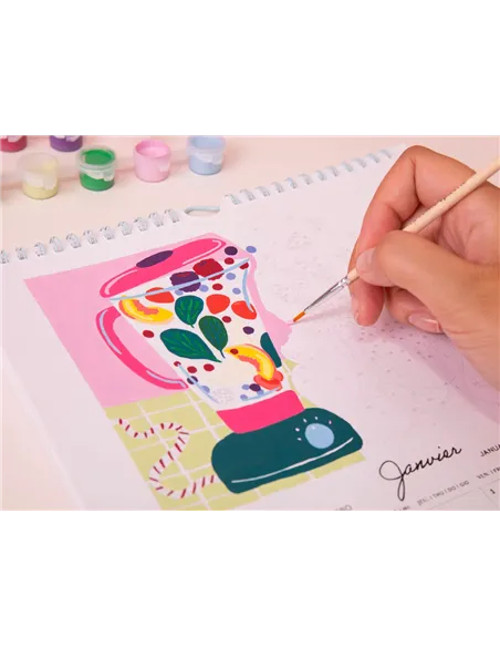 Calendrier à peindre - Édition 2027 - peinture au numéro - Petit Pinceau Fruits et Légumes - la petite épicerie