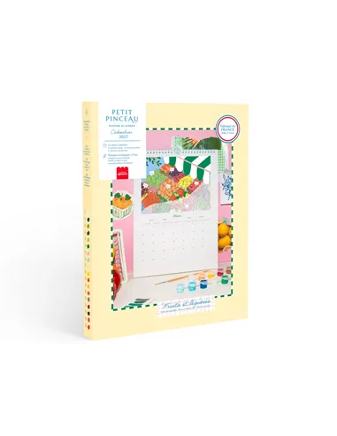 Calendrier à peindre - Édition 2027 - peinture au numéro - Petit Pinceau Fruits et Légumes - la petite épicerie
