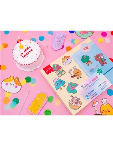 Party Pack Petit Diamond kids - Atelier de 8 Magnets pour anniversaire enfants - La petite épicerie