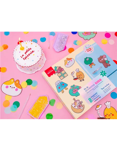 Party Pack Petit Diamond kids - Atelier de 8 Magnets pour anniversaire enfants - La petite épicerie