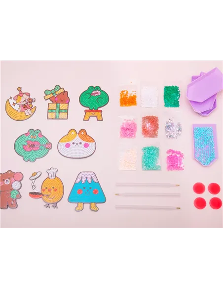 Party Pack Petit Diamond kids - Atelier de 8 Magnets pour anniversaire enfants - La petite épicerie