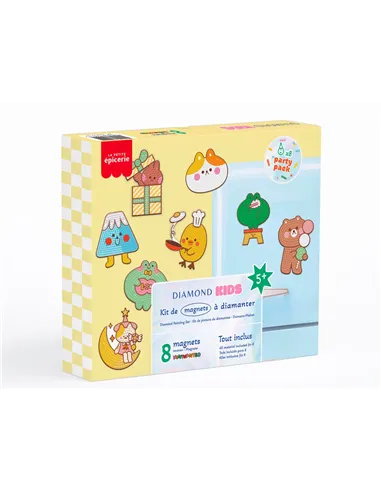 Party Pack Petit Diamond kids - Atelier de 8 Magnets pour anniversaire enfants - La petite épicerie