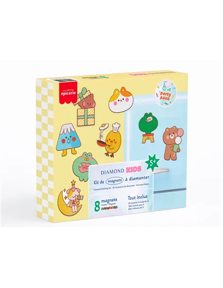 Party Pack Petit Diamond kids - Atelier de 8 Magnets pour anniversaire enfants - La petite épicerie