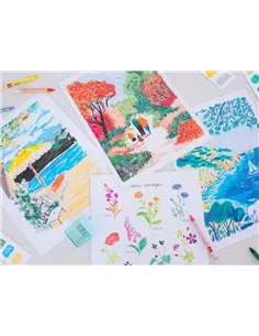 Coffret pastel au numéro - Petit Pastel - Fleurs sauvages - la petite épicerie 2