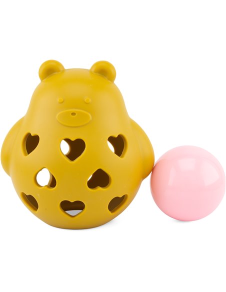 SILICONE : BALOUNE OURSON JAUNE