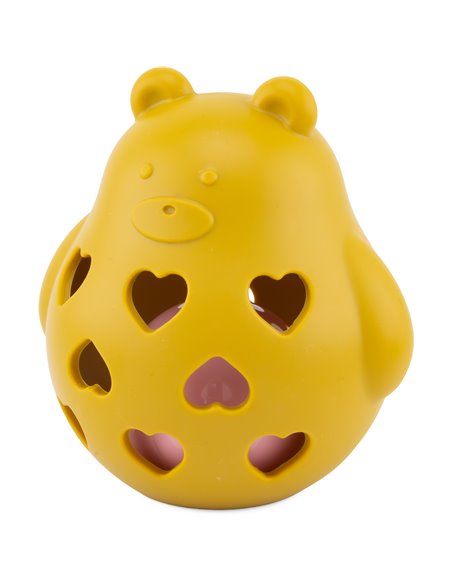 SILICONE : BALOUNE OURSON JAUNE
