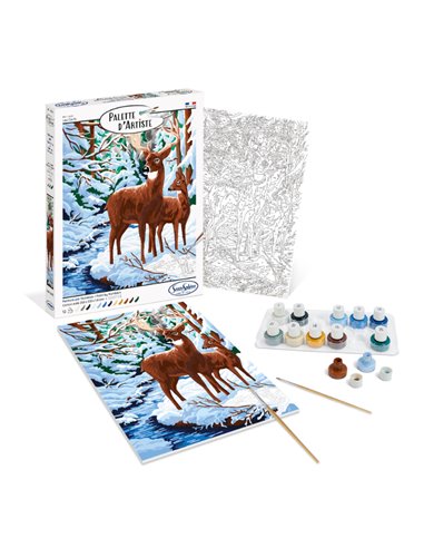 PALETTE D'ARTISTE - LES CERFS - sentosphère