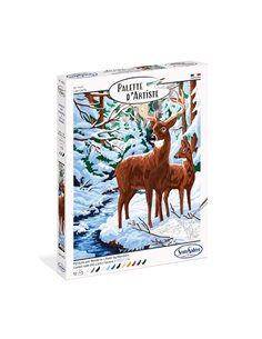 PALETTE D'ARTISTE - LES CERFS - sentosphère