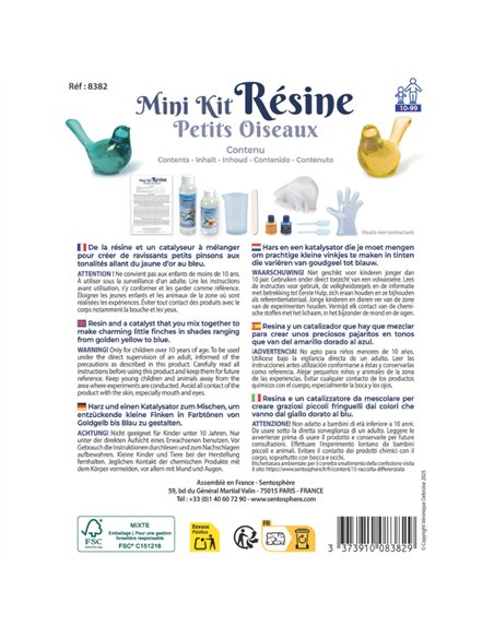 Mini Kit Résine Recharge Petits Oiseaux - sentosphère