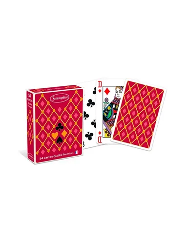 Jeu de 54 cartes classique "rouge" - sentosphère