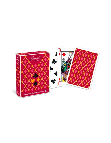 Jeu de 54 cartes classique "rouge" - sentosphère