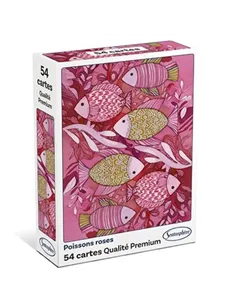 Jeu de 54 cartes classique "Poissons Roses" - sentosphère