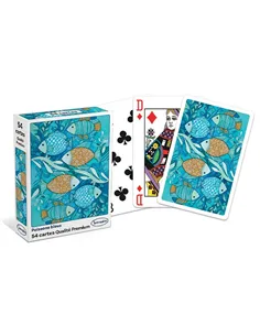 Jeu de 54 cartes classique "Poissons Bleus" - sentosphère 2